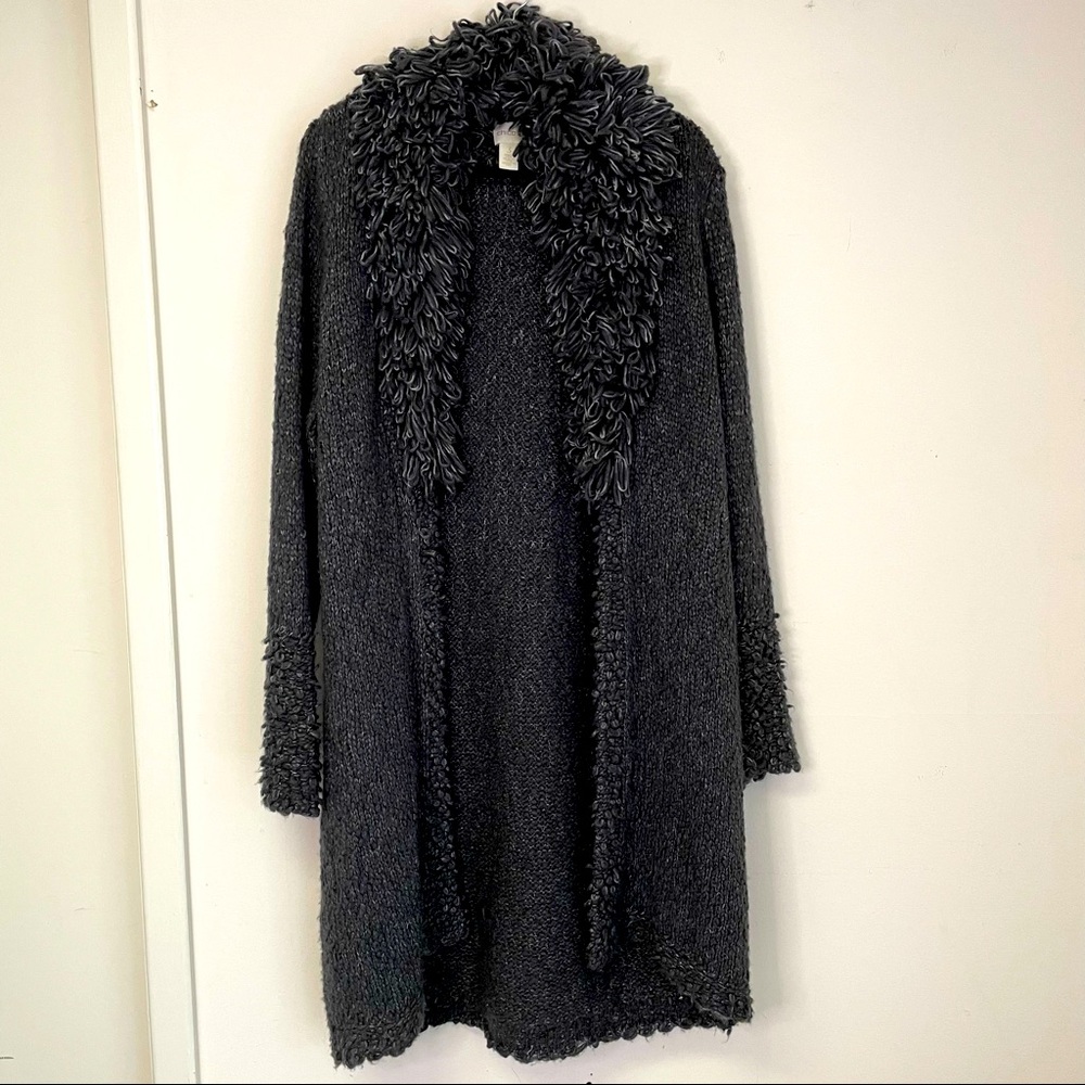 💛Chico’s💛 Gray Fuzzy Duster Sweater Cardigan 3 / XL